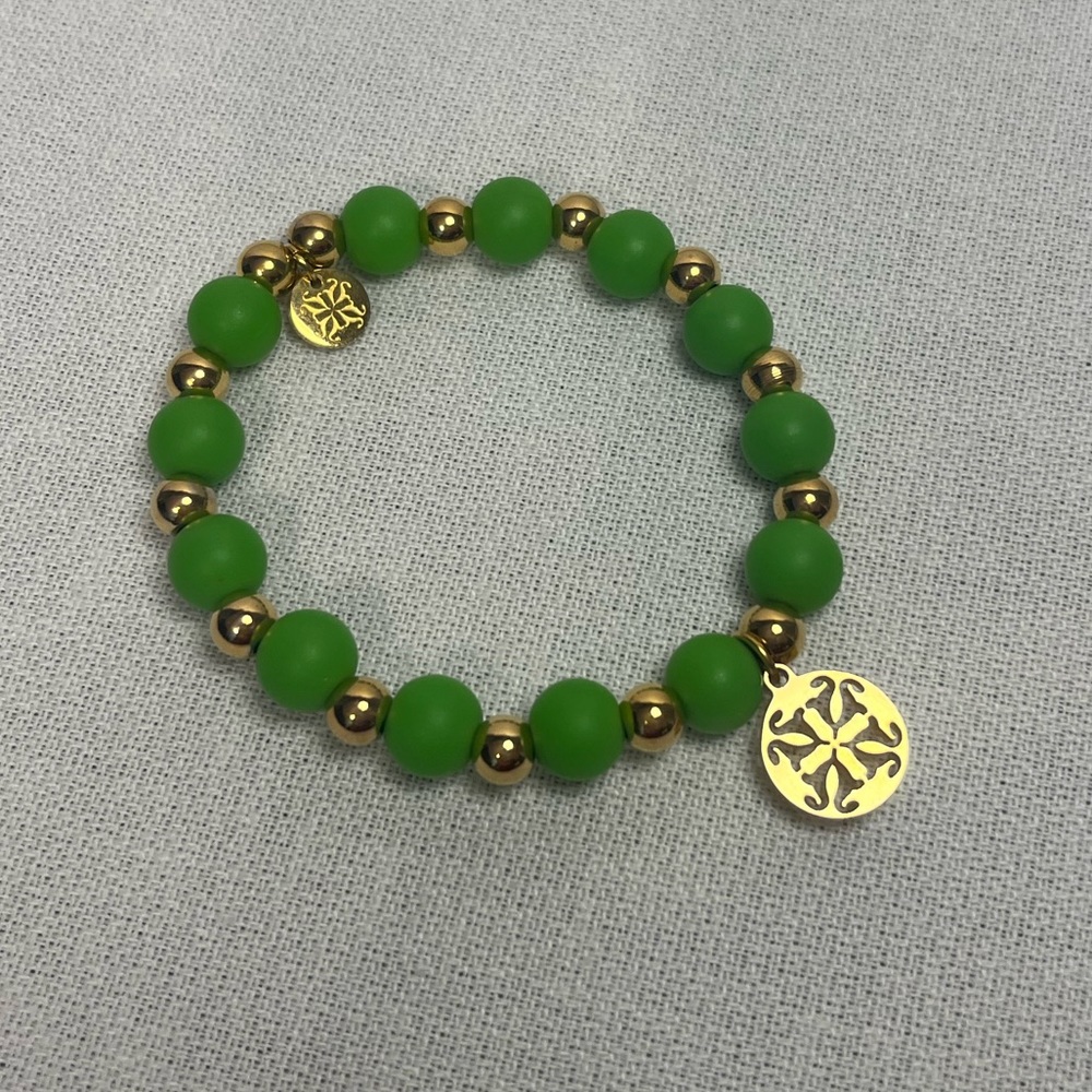 Rustic Cuff Bracelet (green)